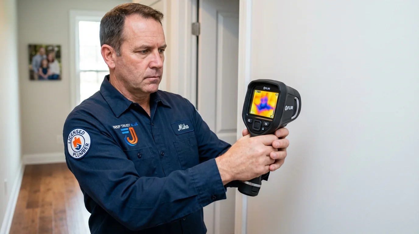 Thermal imaging leak detection by Johns Plumbing LLC in Glenwood City